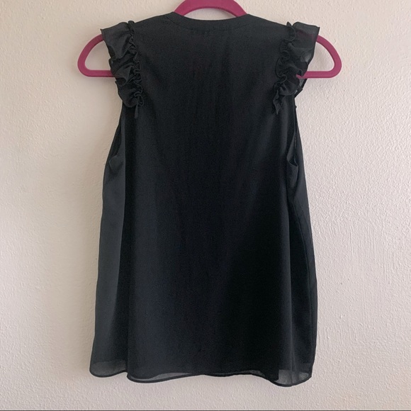 Flutter Sleeveless Top in Black, Size Small - Picture 2 of 10